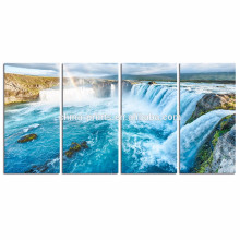 Impresión giclée de la foto de las caídas en lona / impresión de la lona del paisaje natural para el panel de la sala / 4 lona estirada